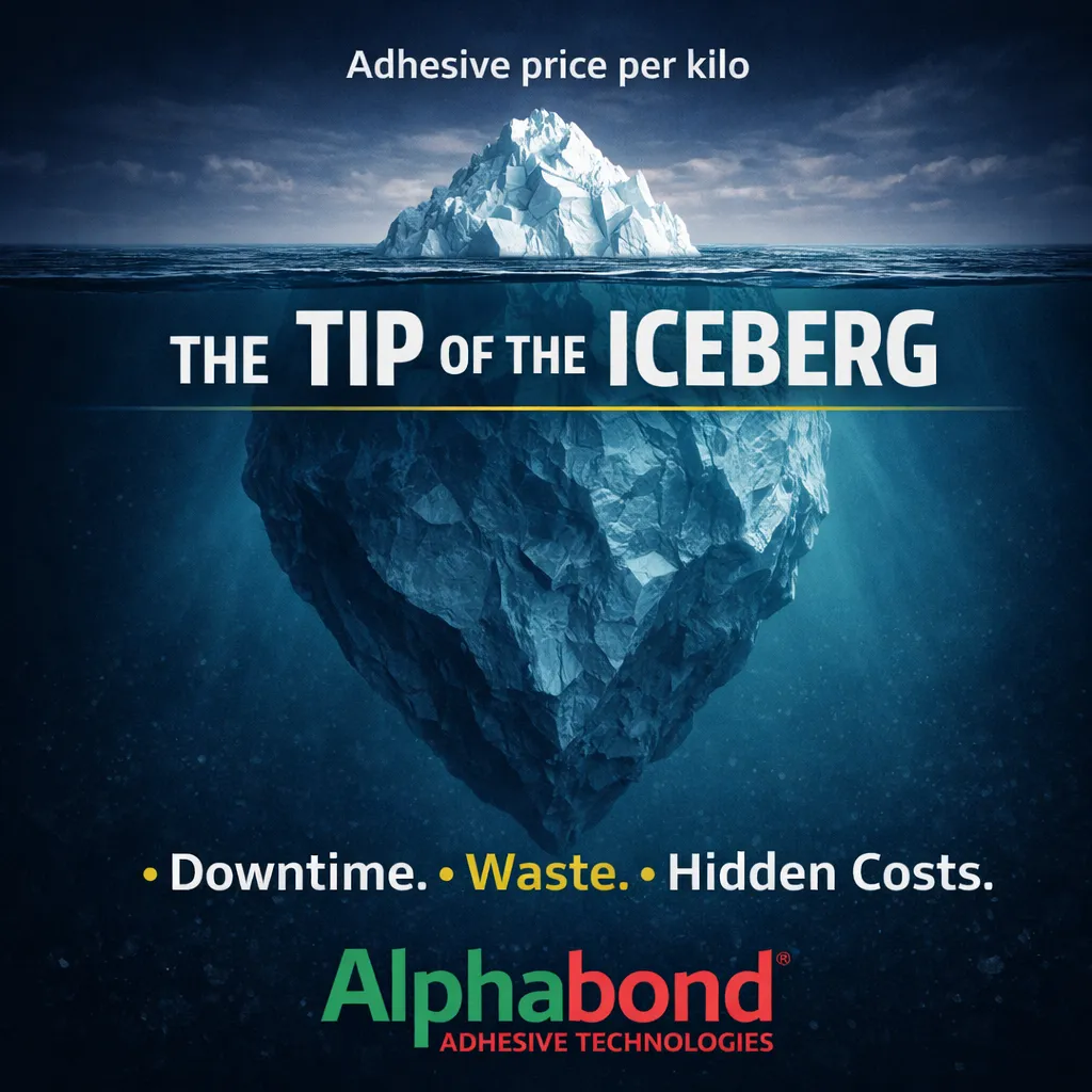 The Iceberg Model — price per kilo above the waterline; downtime, waste and hidden costs below