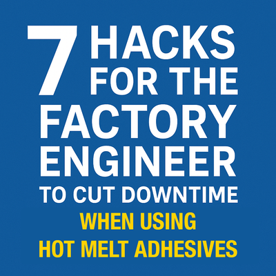 7 Hacks for the factory engineer for cutting downtime when using packaging hot melts